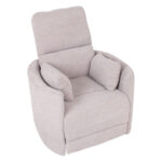 Atlošiamas fotelis STINA su rankiniu sūpavimo ir pasukimo mechanizmu, pilkas - Image 5