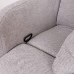 Atlošiamas fotelis STINA su rankiniu sūpavimo ir pasukimo mechanizmu, pilkas - Image 6