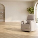 Atlošiamas fotelis STINA su rankiniu sūpavimo ir pasukimo mechanizmu, pilkas - Image 8