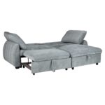 Kampinė sofa-lova CLOUD melsvai žalios spalvos - Image 4