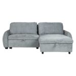 Kampinė sofa-lova CLOUD melsvai žalios spalvos - Image 5