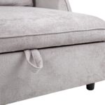 Kampinė sofa-lova CLOUD šviesiai pilka - Image 10