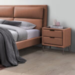 Naktinis staliukas LENA 50,5x41xH54cm, konjako rudos spalvos - Image 8