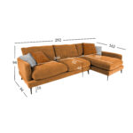 Kampinė sofa DAISY RC, ruda - Image 5