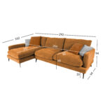 Kampinė sofa DAISY LC, ruda - Image 5