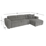 Kampinė sofa BELISMA RC, smėlio spalvos - Image 7
