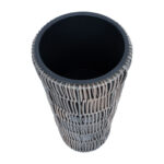 Augalų laikiklis WICKER D28xH50cm, pilkas - Image 2