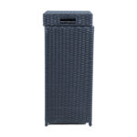 Šiukšlių dėžė WICKER 30x30xH71cm, juoda - Image 2