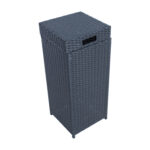 Šiukšlių dėžė WICKER 30x30xH71cm, juoda - Image 3