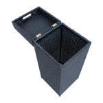 Šiukšlių dėžė WICKER 30x30xH71cm, juoda - Image 4