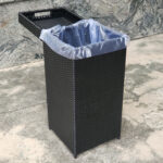 Šiukšlių dėžė WICKER 30x30xH71cm, juoda - Image 6