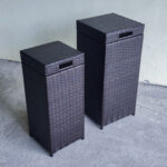 Šiukšlių dėžė WICKER 30x30xH71cm, juoda - Image 7