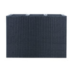 Gėlių dėžutė WICKER 84x30xH62cm, juoda - Image 3