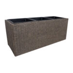 Gėlių dėžutė WICKER 110x39xH45cm, tamsiai ruda