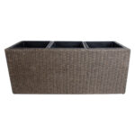 Gėlių dėžutė WICKER 110x39xH45cm, tamsiai ruda - Image 2