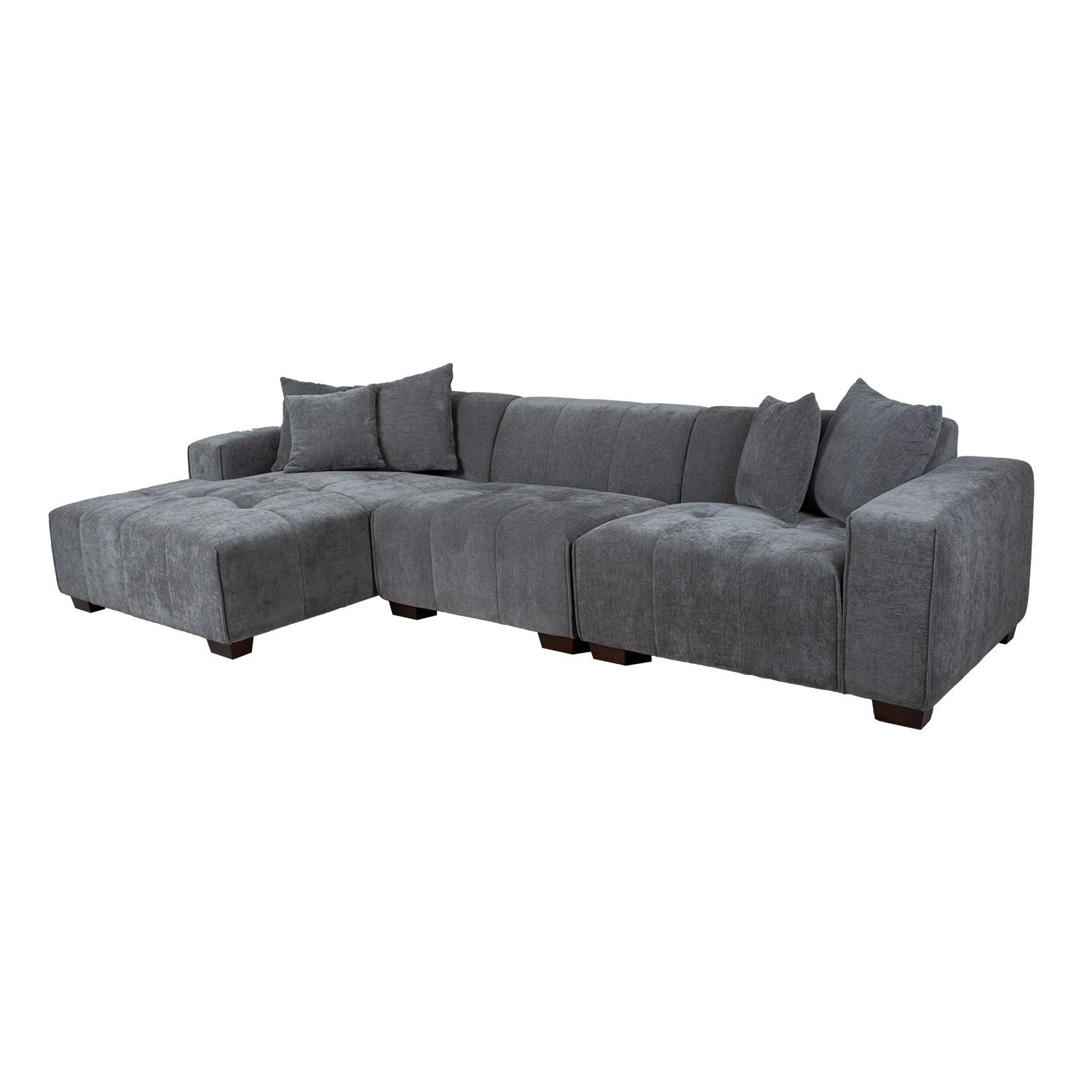 37521 Kampinė sofa DAHLIA LC, pilka - Image 1
