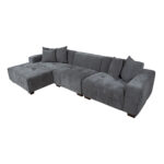 Kampinė sofa DAHLIA LC, pilka - Image 2