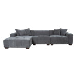 Kampinė sofa DAHLIA LC, pilka - Image 3