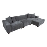 Kampinė sofa DAHLIA RC, pilka - Image 2