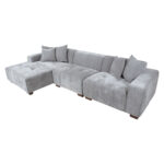 Kampinė sofa DAHLIA LC, šviesiai pilka - Image 2