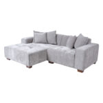 Kampinė sofa DAHLIA LC, šviesiai pilka - Image 6