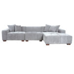 Kampinė sofa DAHLIA RC, šviesiai pilka - Image 3