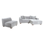 Kampinė sofa DAHLIA RC, šviesiai pilka - Image 5