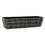 Gėlių dėžutė WICKER 60x19xH15cm, pilka