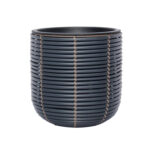 Sodinukas WICKER D27xH28cm, juodos/rudos spalvos