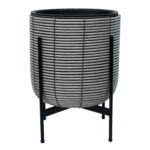 Sodinukas WICKER su stovu, 38x38xH49cm, smėlio pilkos spalvos - Image 3