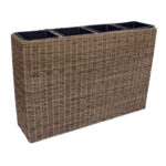 Gėlių dėžutė WICKER 89x24xH60cm, šviesiai ruda