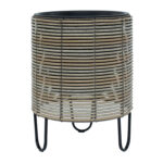 Sodinukas WICKER D36xH48cm, smėlio pilkos spalvos