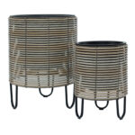 Sodinukas WICKER D36xH48cm, smėlio pilkos spalvos - Image 2