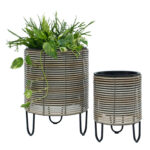 Sodinukas WICKER D25xH35cm, smėlio pilkos spalvos - Image 3