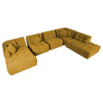 Kampinė U formos sofa FORTE RC, rusvai geltona - Image 7