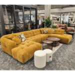 Kampinė U formos sofa FORTE RC, rusvai geltona - Image 9