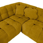 Kampinė U formos sofa FORTE LC, rusvai geltona - Image 6