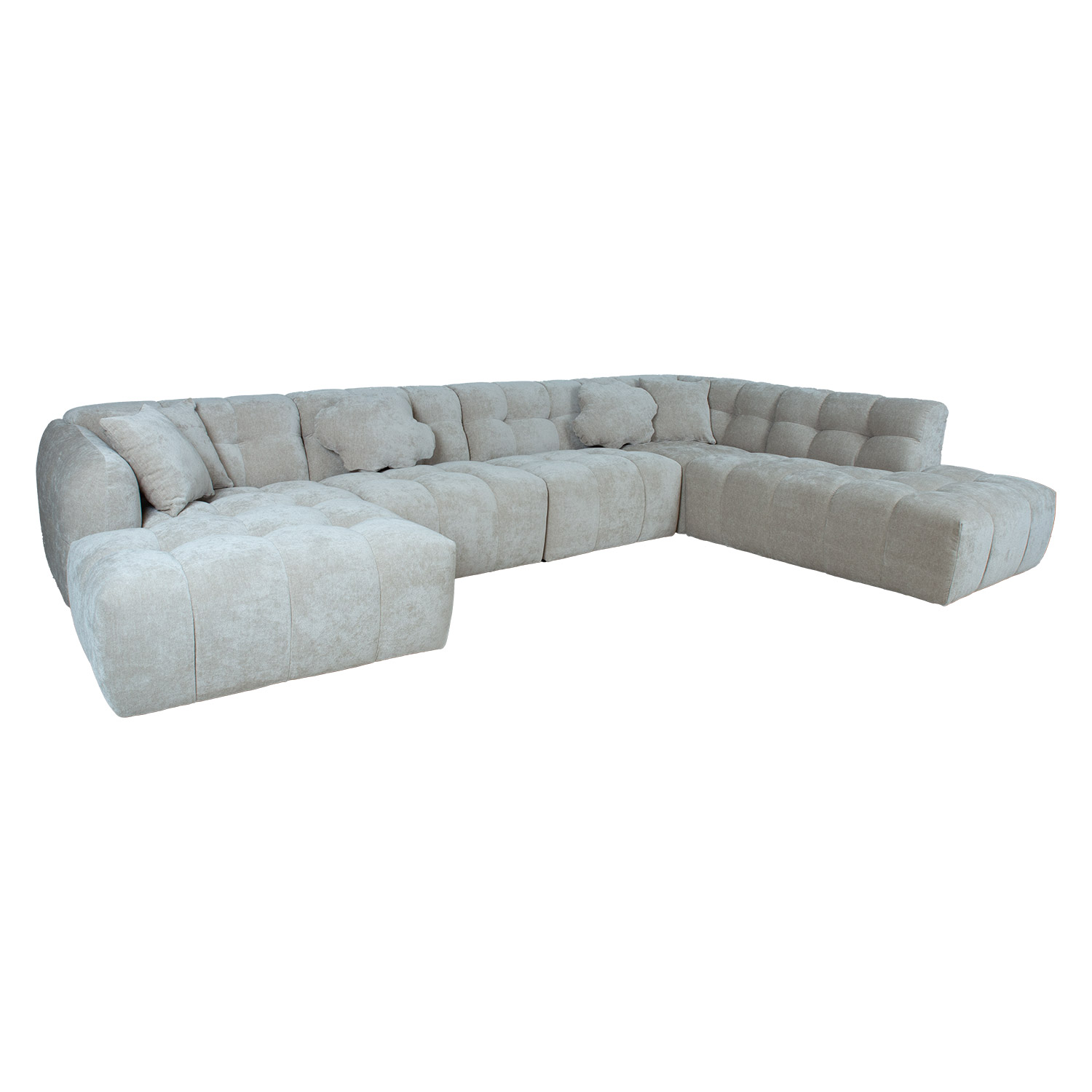 38253 Kampinė sofa FORTE U formos RC, smėlio spalvos - Image 1