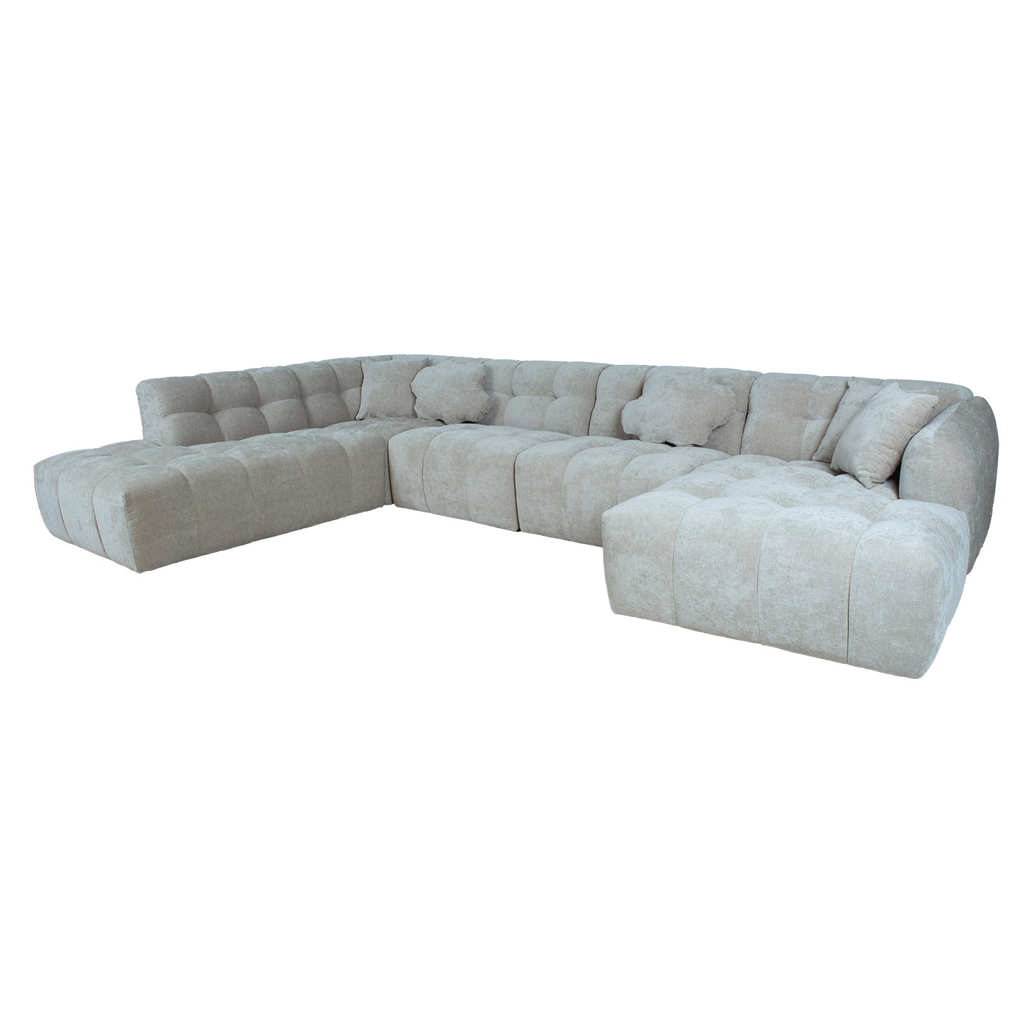 38254 Kampinė sofa FORTE U formos LC, smėlio spalvos - Image 1