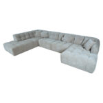 Kampinė sofa FORTE U formos LC, smėlio spalvos - Image 4