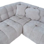 Kampinė sofa FORTE U formos LC, smėlio spalvos - Image 6