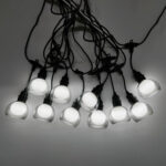 Švenčių žibintai FLICKER 10 LED lempučių / 4,5 m, šalta balta šviesa