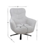 Fotelis HELGA šviesiai pilkas - Image 8