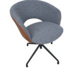 Darbo kėdė KARINA be ratukų, pilka/šviesiai ruda - Image 6