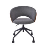 Darbo kėdė KARINA su ratukais, pilka / šviesiai ruda - Image 2