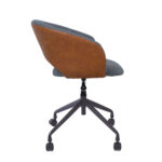 Darbo kėdė KARINA su ratukais, pilka / šviesiai ruda - Image 3