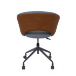 Darbo kėdė KARINA su ratukais, pilka / šviesiai ruda - Image 4