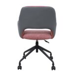 Darbo kėdė KENO su ratukais, tamsiai rožinė/pilka - Image 4