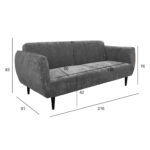 Sofa-lova HERMES 3 vietų, pilka - Image 9