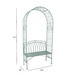 Suoliukas MINT su lanku, antikvarinės žalios spalvos